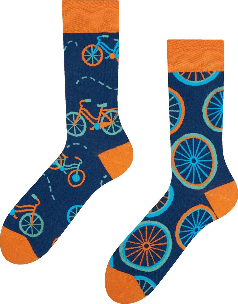 Good Mood Sokken - Oranje Fiets - Maat - 43-46
