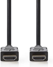 High Speed ​​HDMI™-Kabel met Ethernet | HDMI™ Connector | HDMI™ Connector | 1080p@60Hz | 10.2 Gbps | 30.0 m | Rond | PVC | Zwart | Label