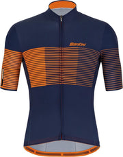 Santini Tono Freccia S/S Jersey Blauw - Maat 3XL