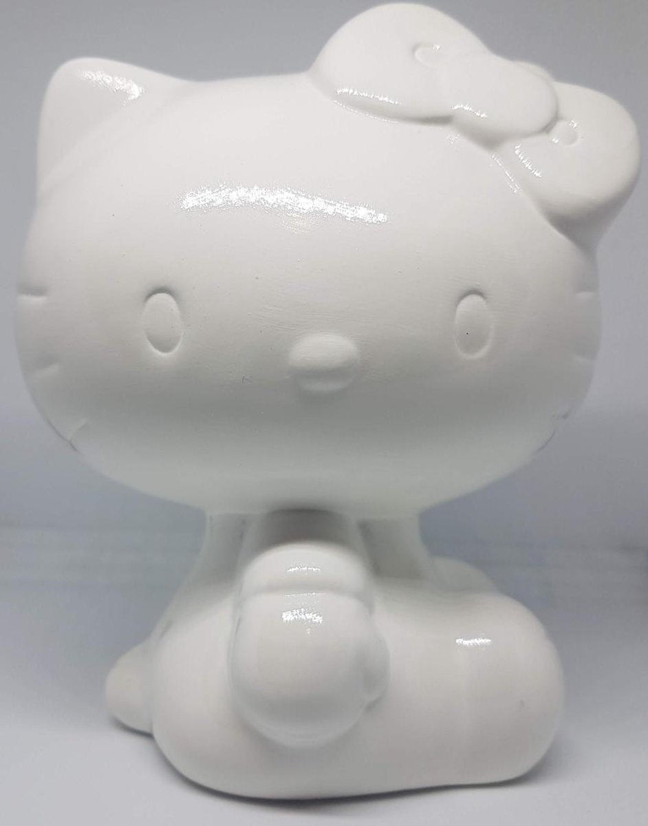 Hello Kitty Spaarpot - Zelf je eigen spaarpot schilderen - 15 cm - met verf en glitter- vanaf 3 jaar oud