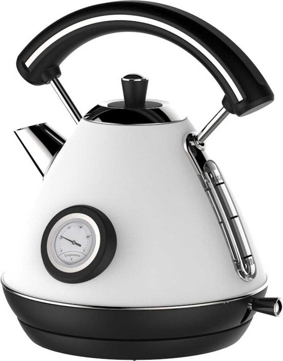 Schafer Retro waterkoker - RVS - 1.7 liter - wit