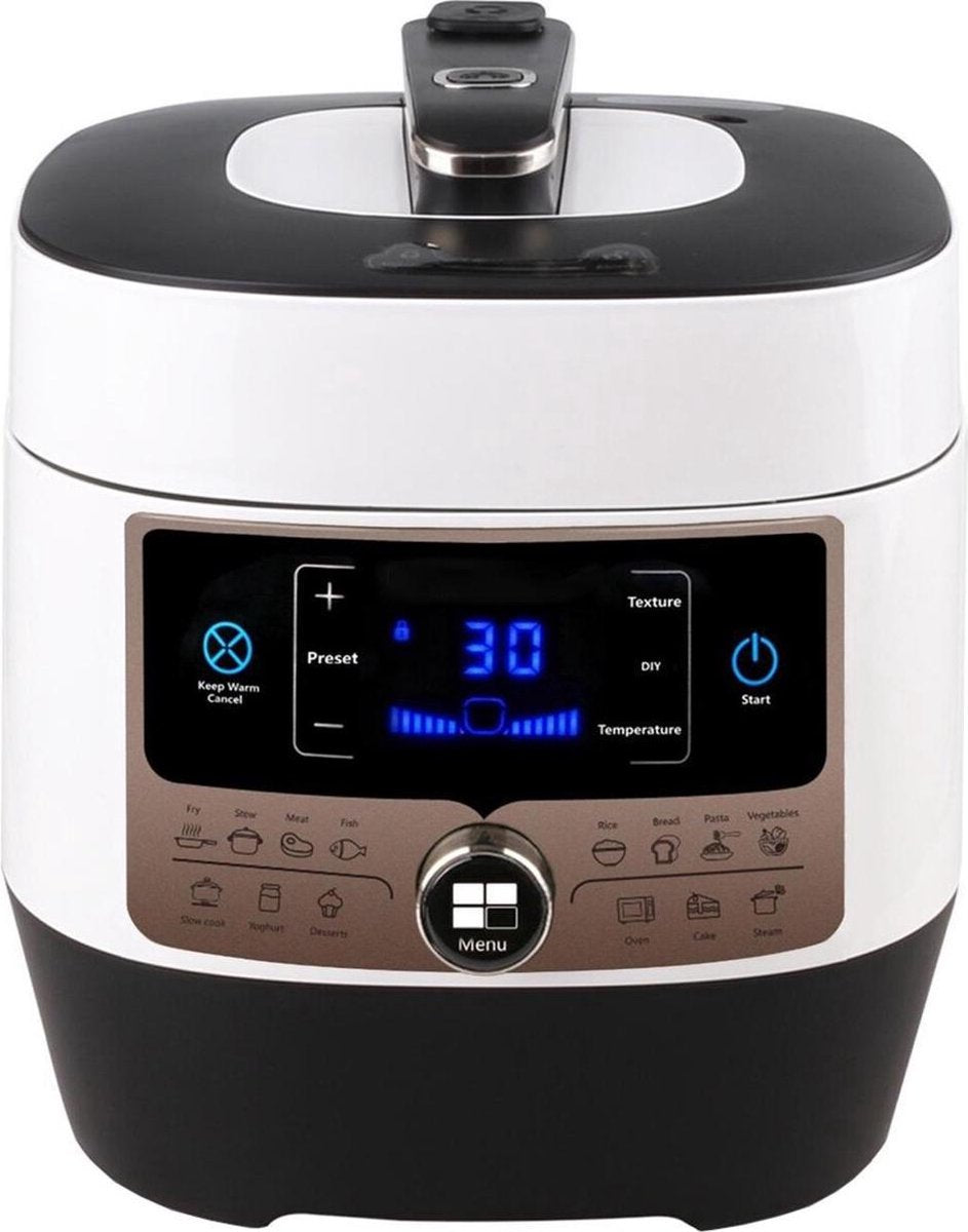 Multicooker Pressure - Igia Pandy - 5.5 Liter - Zwart/Wit