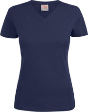 Printer T-shirt Heavy V-hals Lady 2264025 Marine - Maat L