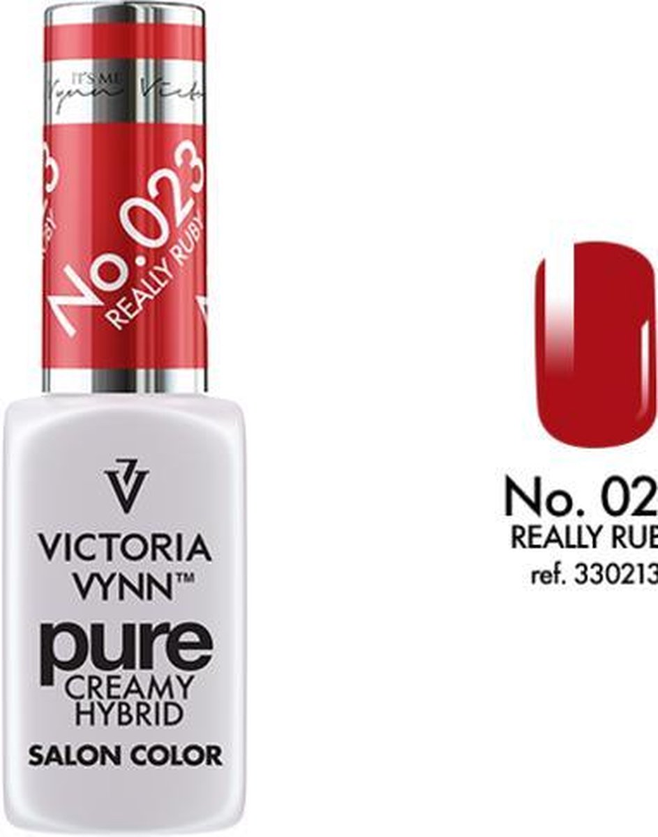 VICTORIA VYNN™ Gel Nagellak - Gel Polish - Pure Creamy Hybrid  - 8 ml - Really Ruby  - 023 - Rood