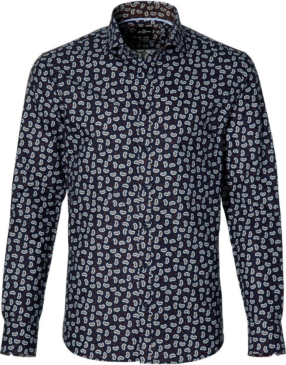 Jac Hensen Overhemd - Modern Fit - Blauw - 4XL Grote Maten