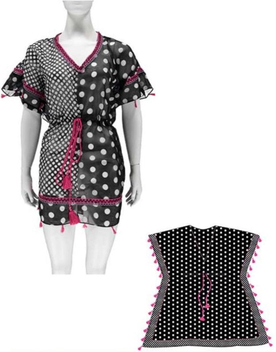 Overtop Dames Beach Zomerjurkje Kaftan Dots