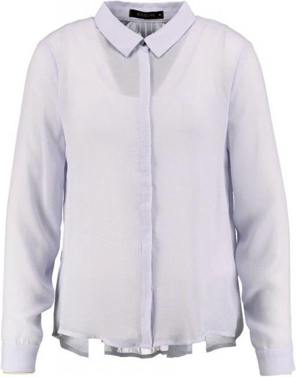 Supertrash semi transparante polyester blouse lavendel - Maat 38