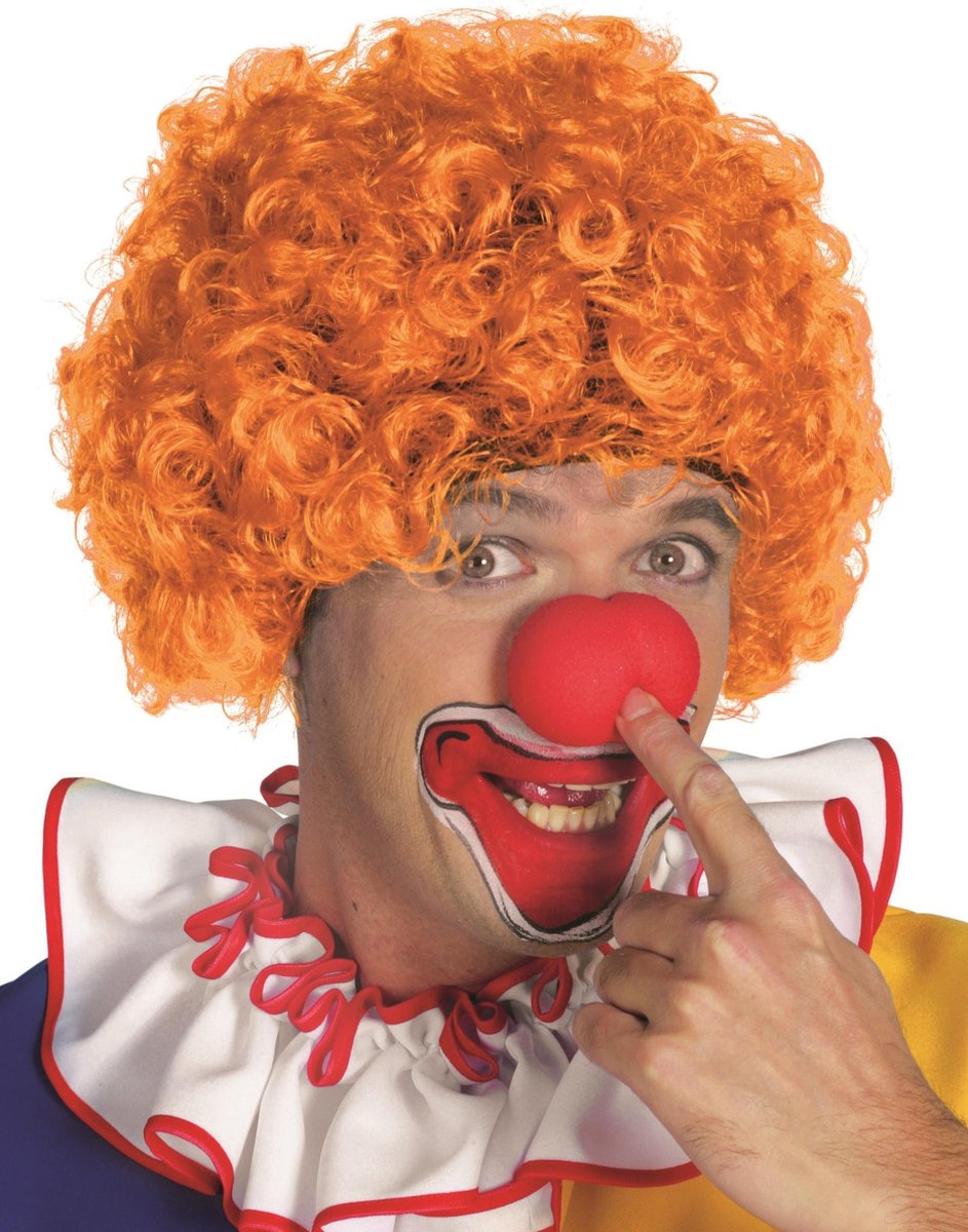 Super hair pruik oranje