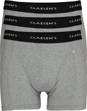 Claesen's Basics boxers (3-pack) - heren boxers lang - grijs -  Maat: M