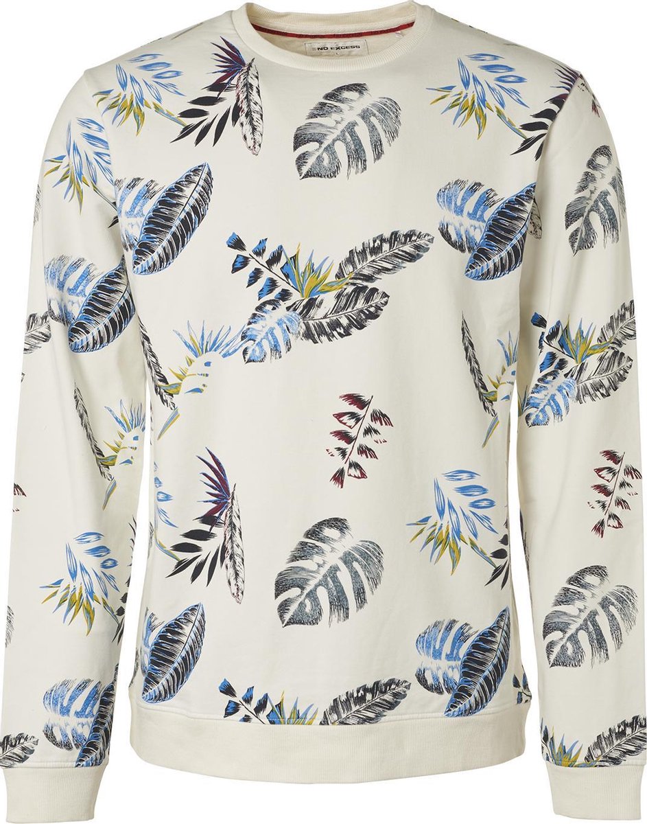 No Excess Sweater Print Wit (95110101 - 011)