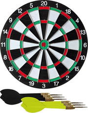 Dartbord met 6 pijlen