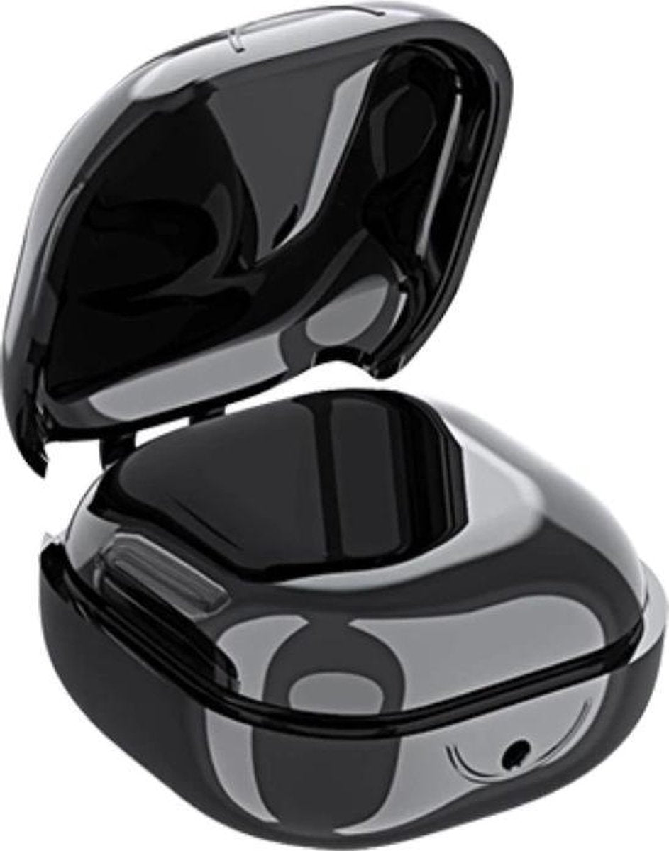Luxe Siliconen Hoesje Voor Samsung Galaxy Buds Live / Pro Draadloze Oordopjes - Soft Case Cover Protector - Travel Beschermhoes - Reis Opberghoes Shell Beschermer Hoes - Zwart