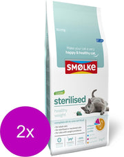 Smolke Sterilised Weight Control Light - Kattenvoer - 2 x 2 kg