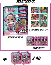 PANINI - L.O.L. SURPRISE ! O.M.G. 4 - 1 STARTER PACK FR + 40 POCHETTES - PROMO PACK