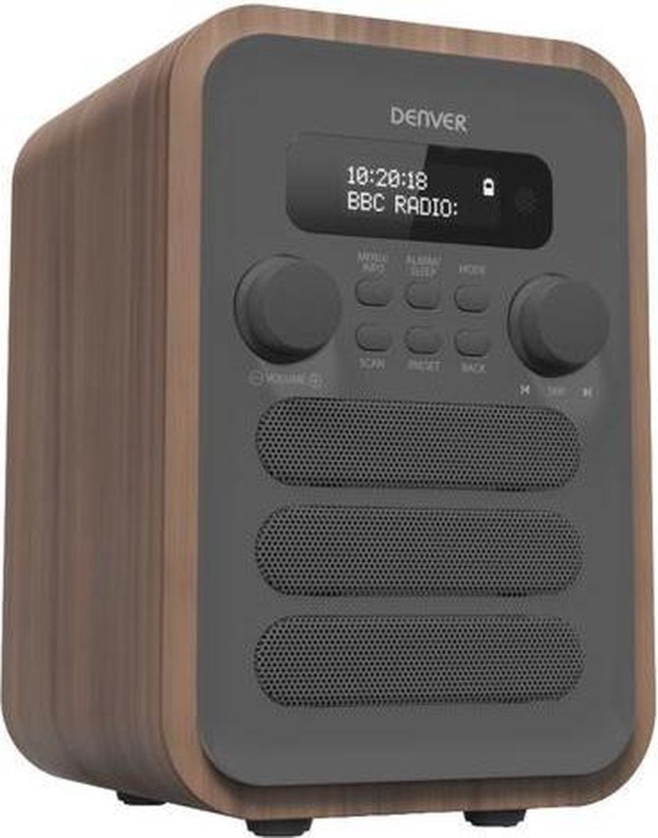 Denver DAB+ Radio - Digitaal display - hout