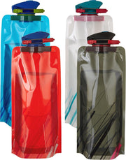 scarlet sport | opvouwbare drinkfles "Compact" (700 ml); set met 4 flessen; BPA-vrij; flexibel