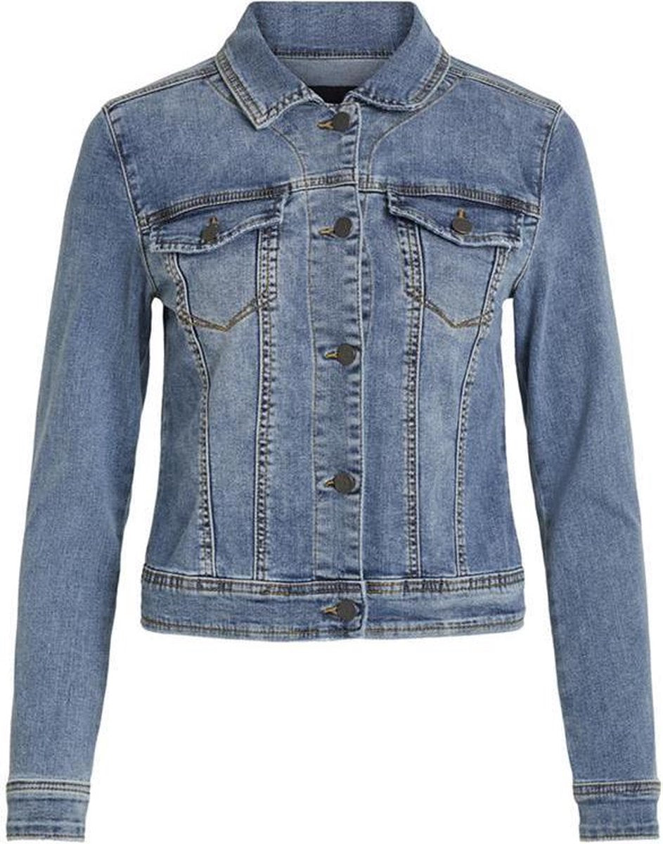 Objwin New Her L/s  Denim Jacket No 23026129 Medium Blue Denim