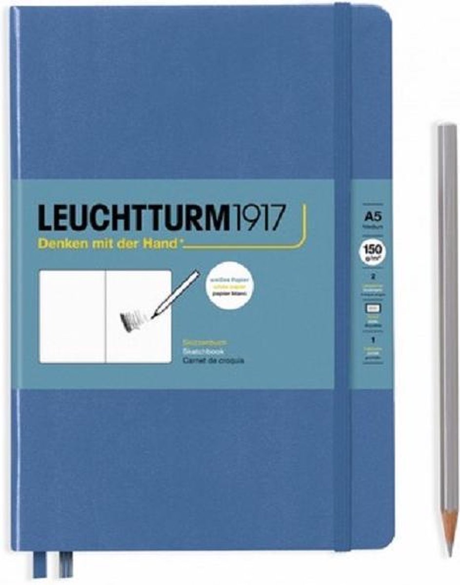Leuchtturm1917 A5 Medium Schetsboek met harde kaft Denim