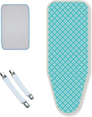 LaundrySpecialist® DUURZAME strijkplankovertrek maat S/M – 6-Laagse strijkplankovertrek met anti-drip en hitte reflectie - Geschikt voor strijkplanken van max 125 x 42 cm - Inclusief gratis strijkmat