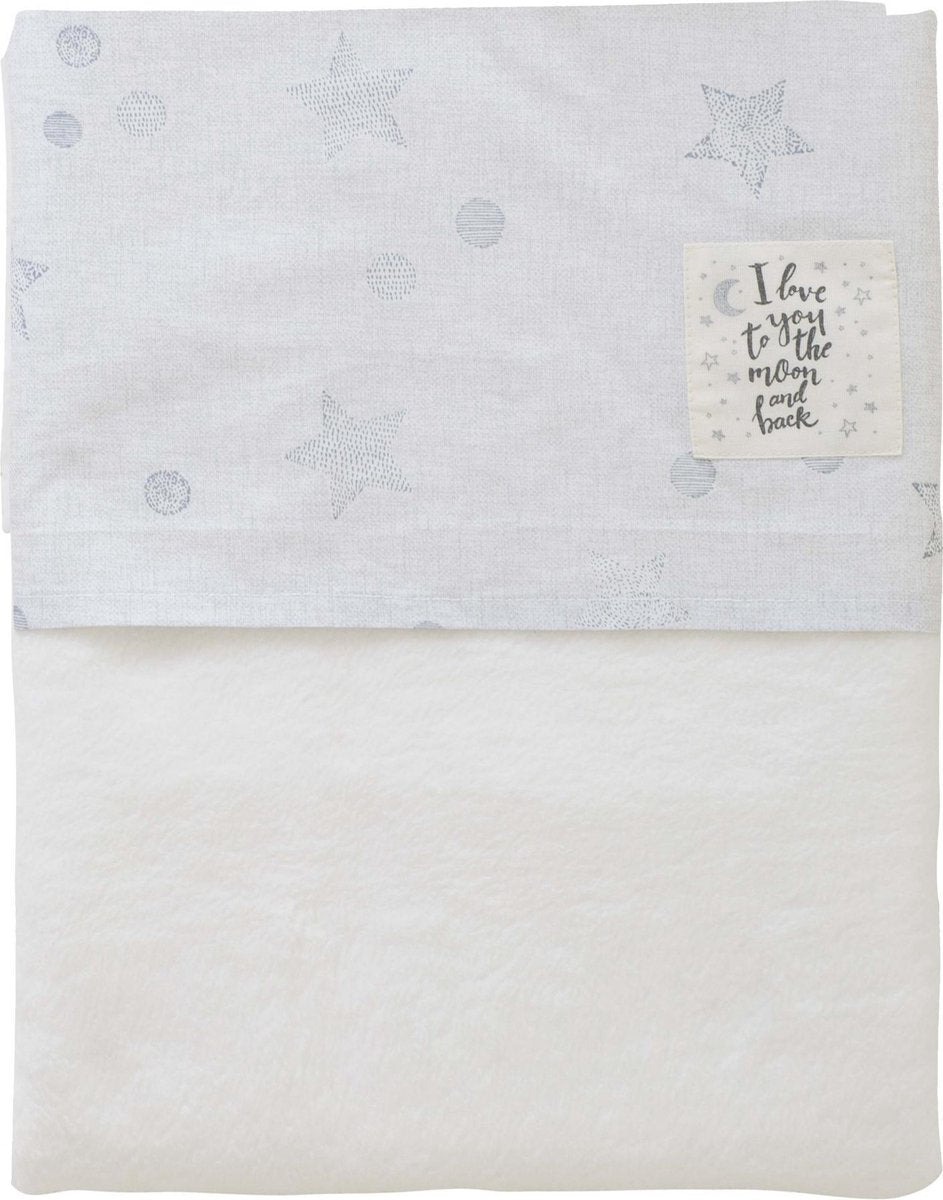 Pericles Wieglaken En Sloop Star 75 X 110 Cm Wit/grijs