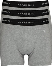 Claesen's Basics boxers (3-pack) - heren boxers lang - grijs -  Maat: S