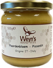 Paardenbloemhoning Italië - 500g - Weyn's - Honing vloeibaar