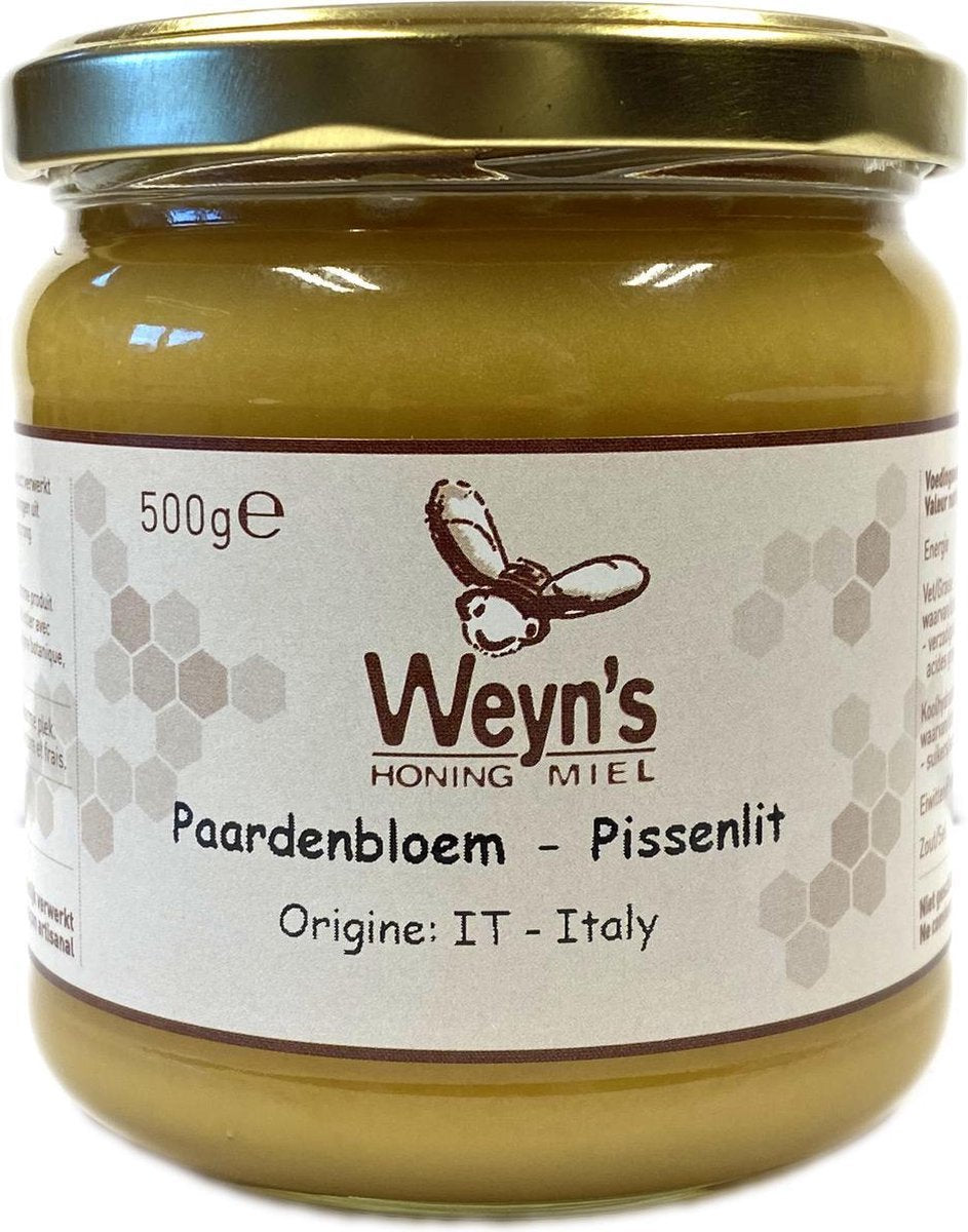 Paardenbloemhoning Italië - 500g - Weyn's - Honing vloeibaar