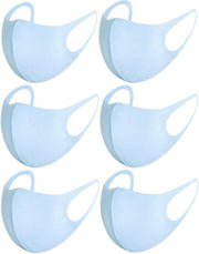 Mondkapje Wasbaar Mondmasker Blauw Mondkapjes Niet-medisch - 6 stuks