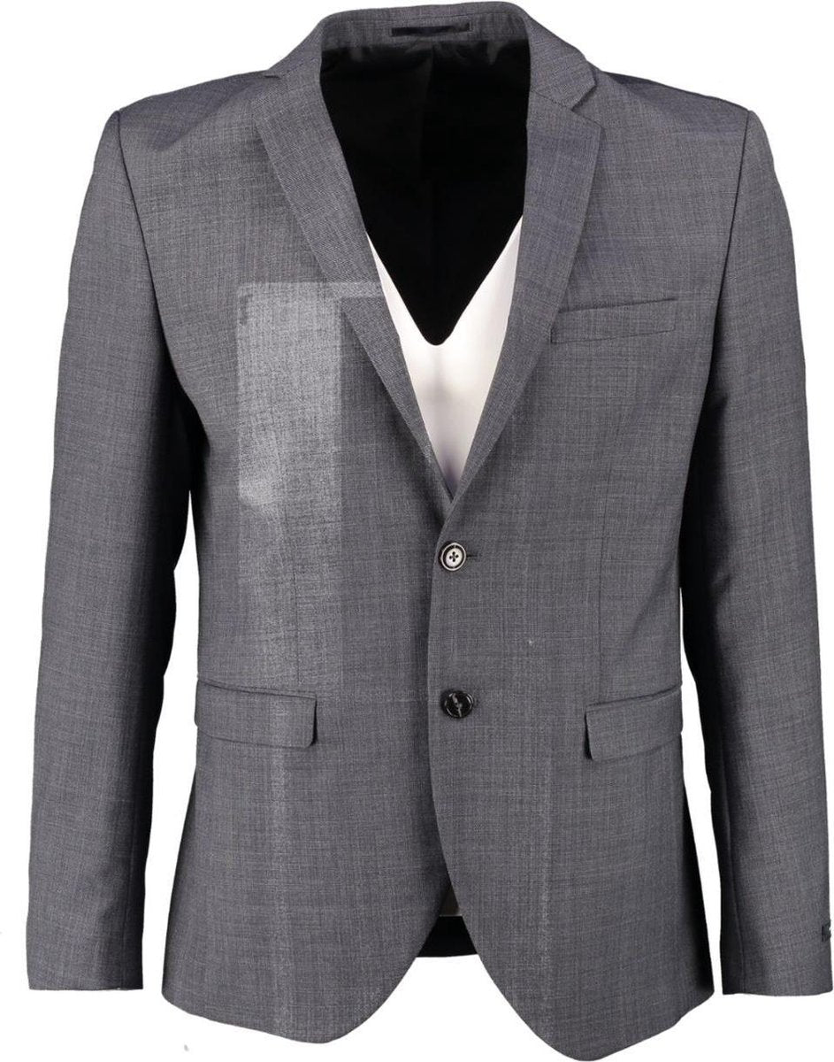 Jack & jones premium gevoerd grijs super slim fit colbert - valt kleiner - Maat 56