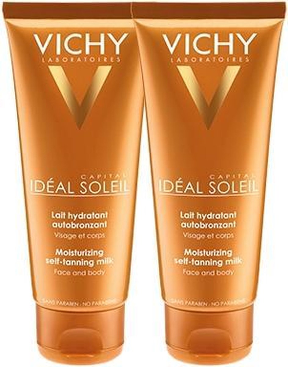 Vichy Ideal Soleil Zelfbruinende Melk Gezicht en Lichaam - 2x100ml