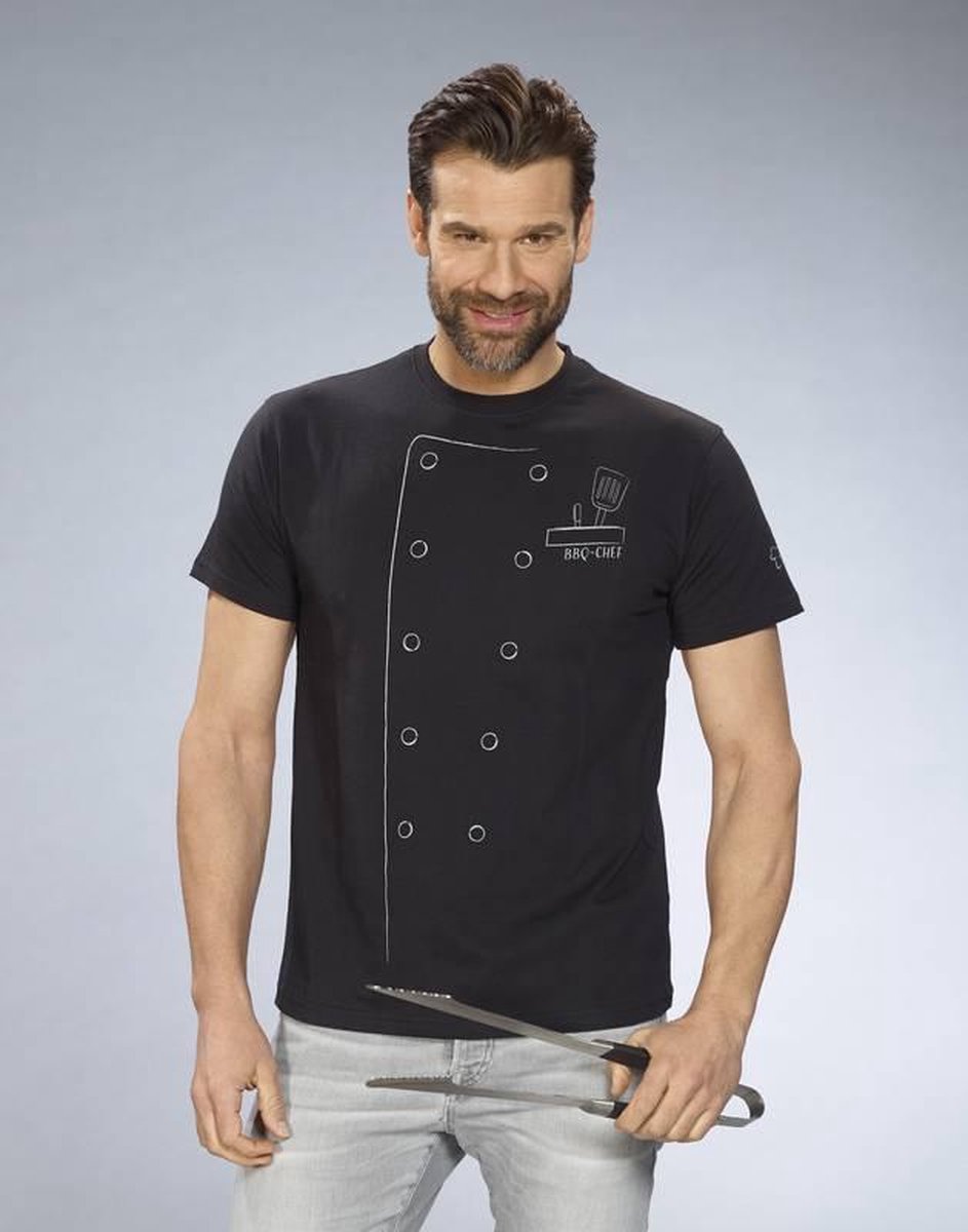 T-Shirt Grillmeister zwart maat XXL