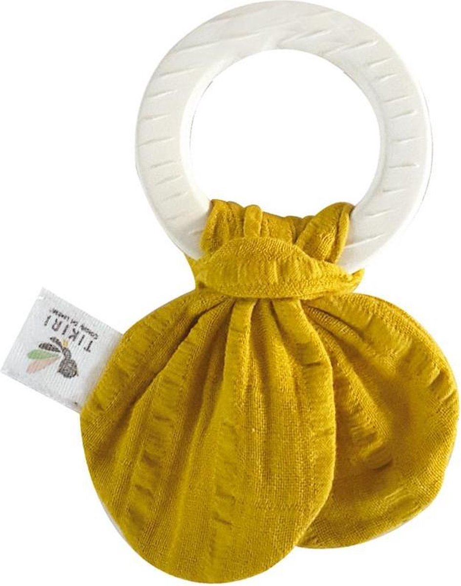 Tikiri Safari: BIJTRING met gele knoop 16cm