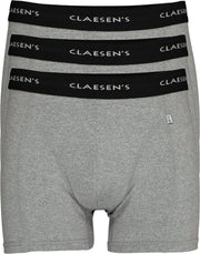 Claesen's Basics boxers (3-pack) - heren boxers lang - grijs -  Maat: XL