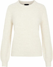 PCFENJA LS O-NECK KNIT BFD KAC BC - 17111292 - Whitecap Gray - Maat XL