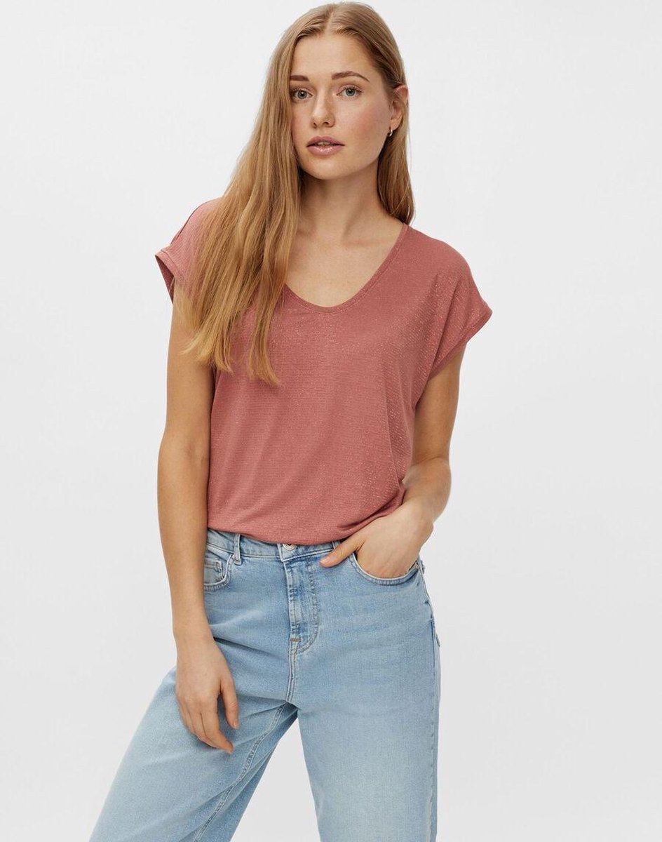 Pieces Bloes Billo Lurex Noos Topje - Roze | XS