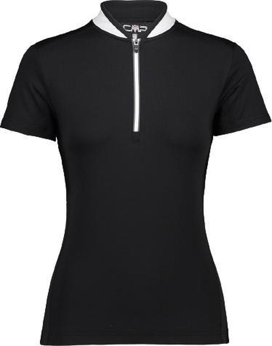 Cmp Fietsshirt Half-zip Dames Polyester Zwart/wit Maat Xs