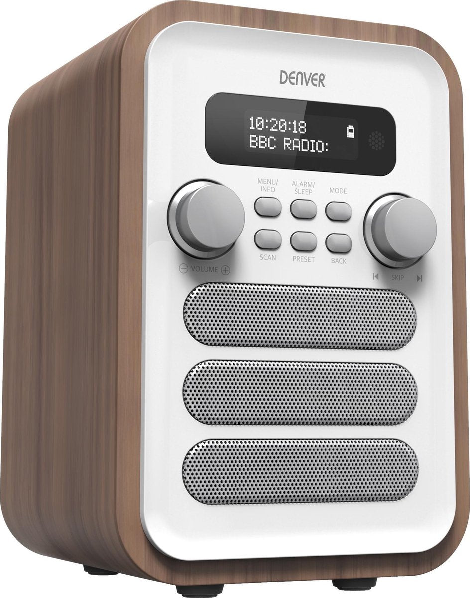 Denver DAB-48WHITE - DAB radio - FM Radio - Bluetooth - Wit