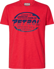Petrol Industries - Heren Artwork t-shirt - Rood - Maat S