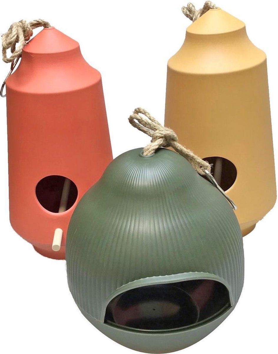 Point-Virgule vogelhuis set + voederbak - 3-delig