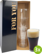 3x Bierglas Dublin 57cl cadeauset | Onbreekbare kunststof / plastic drinkglazen