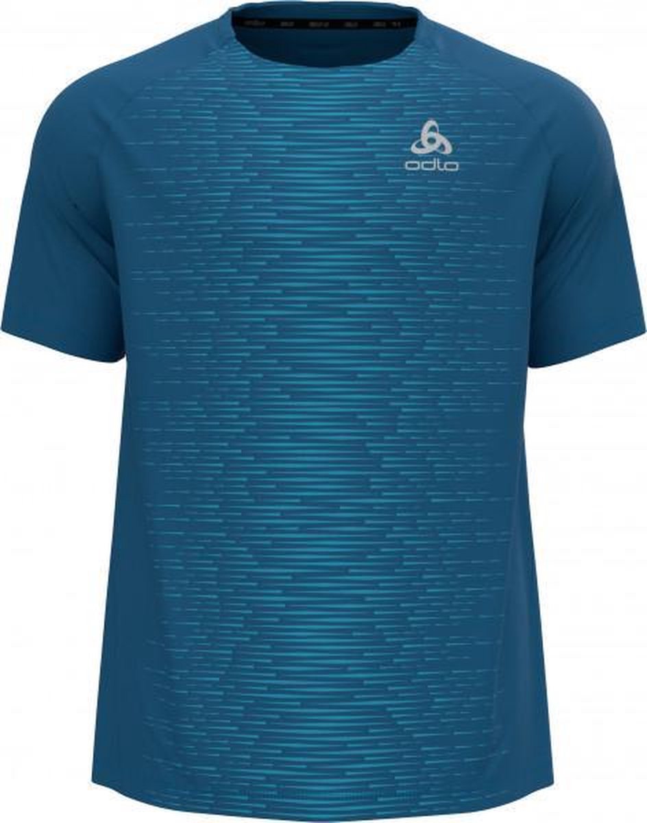 ODLO Essential Crew Print Shirt Heren - blauw - maat XL