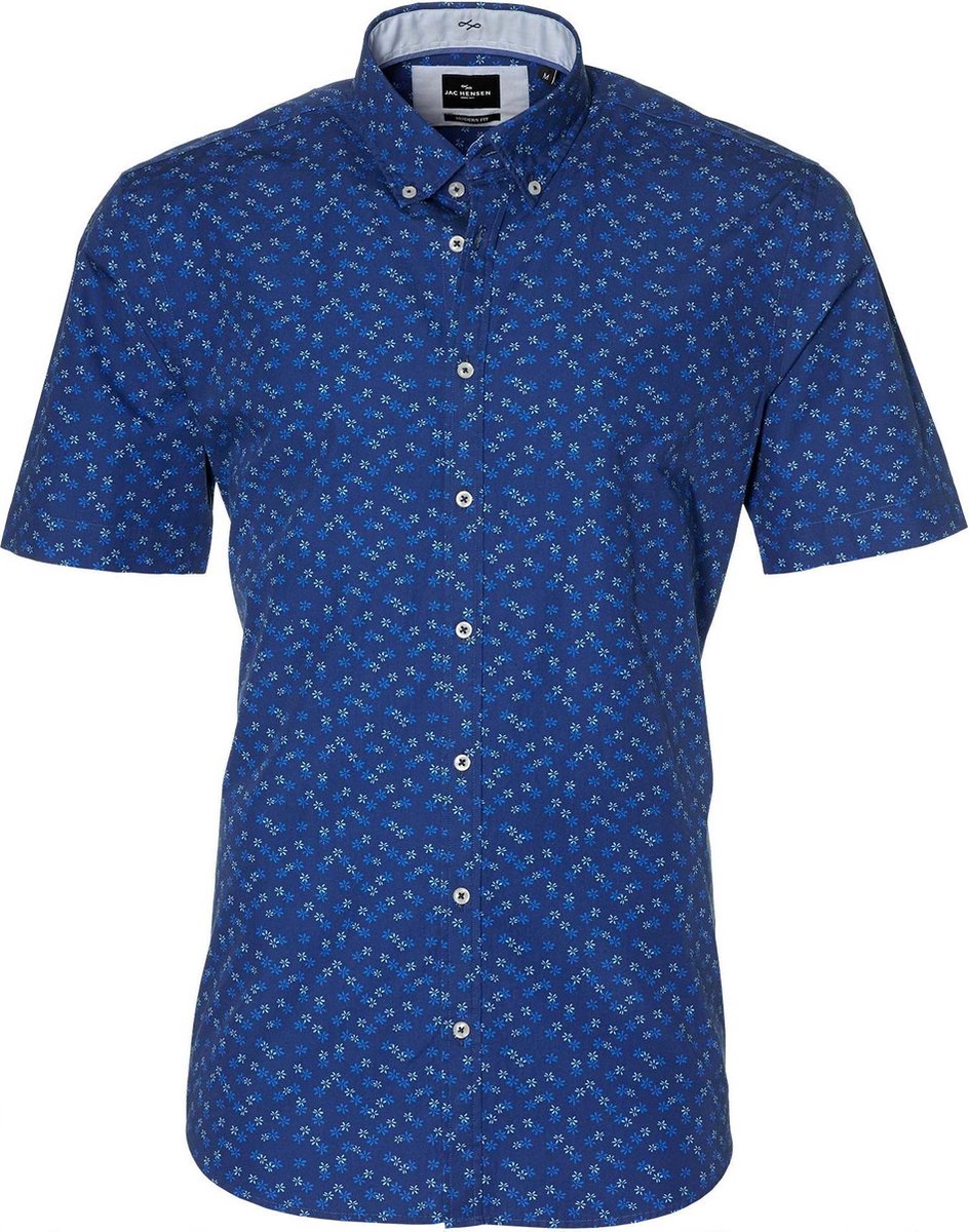 Jac Hensen Overhemd - Modern Fit - Blauw - 3XL Grote Maten