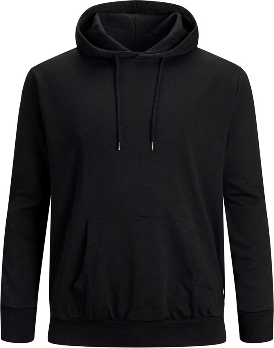 JACK & JONES sweatvest katoen - met capuchon - zwart -  Maat: 7XL