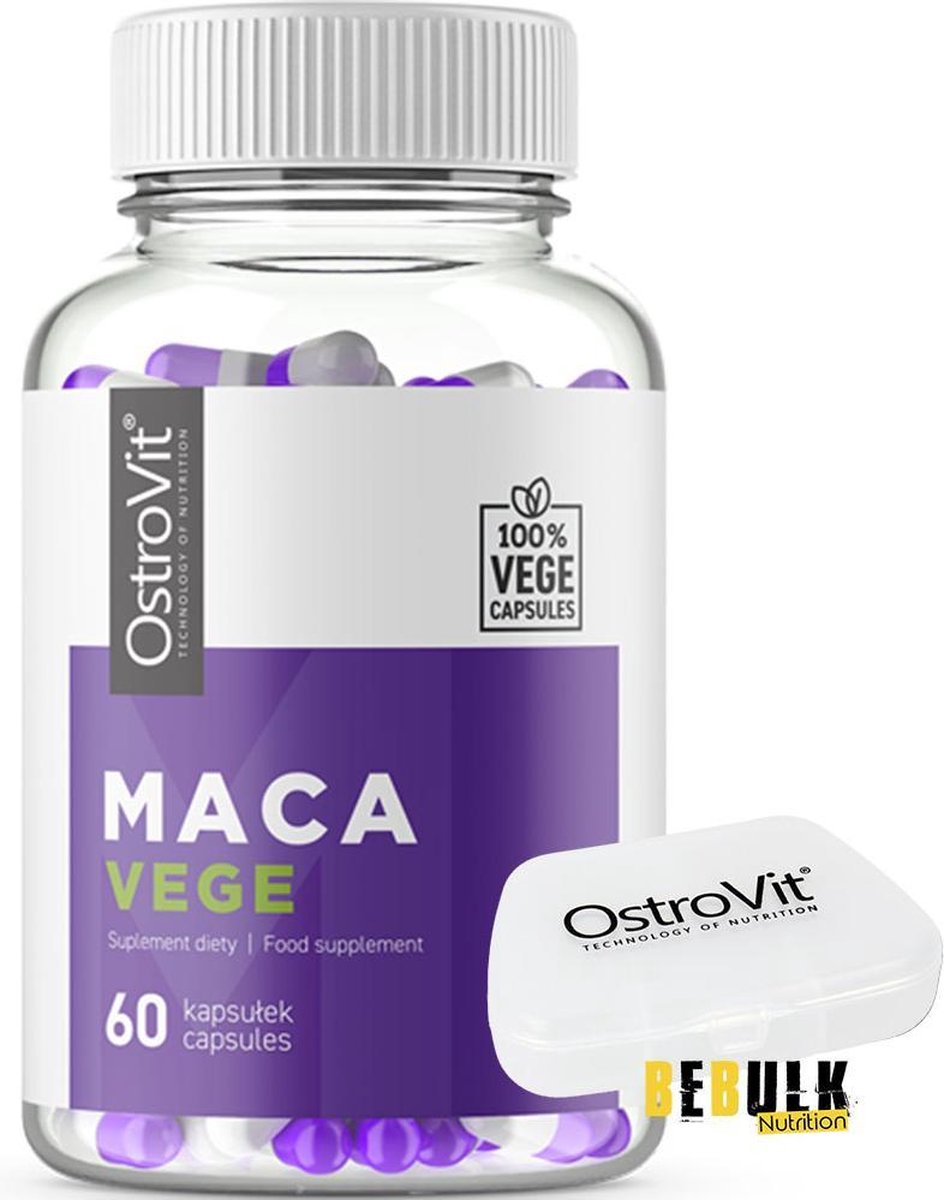 Maca Vegan 60 vcaps OstroVit + Gratis Pill Box