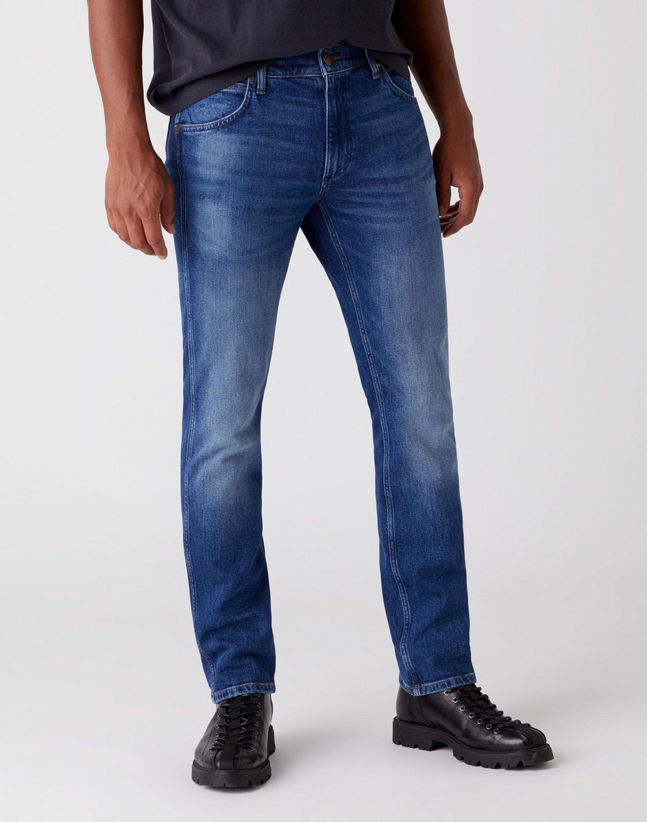 Wrangler  Jeans - Greensboro Hard Edge Blauw (Maat: 33/32)