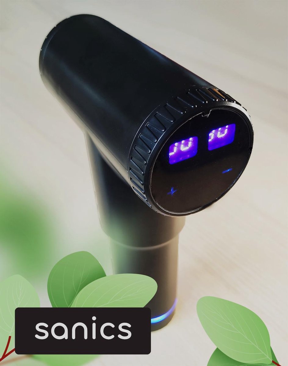 Sanics PRO - Massage Gun -  Sport en Relax - 32 Intensiteit Standen en 4 Koppen