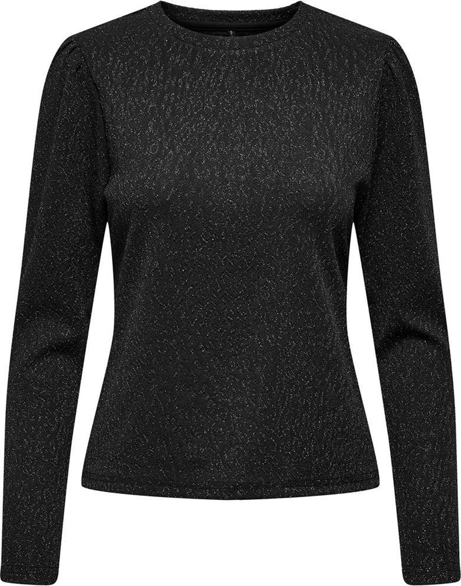 Onyfancy L/s Glitter Top Jrs 15216716 Black/leo Black