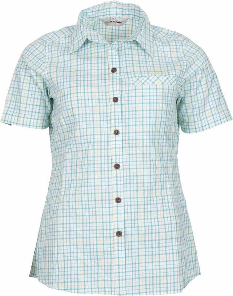 Life-Line Pisco - Anti Insect Geruite Blouse Dames Groen