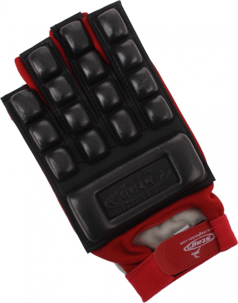 Stag Hockeyhandschoen Links Bone Pro Veld Grijs/rood Maat L