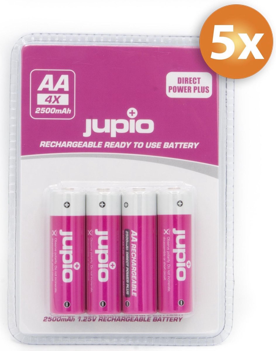 Pak van 20 x Jupio AA batterijen Direct Power Plus 2500mAh